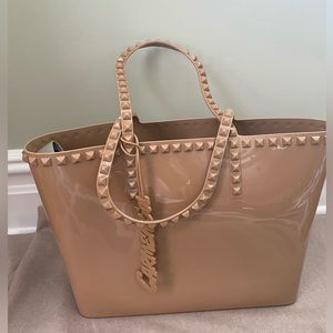 Carmen Sol Seba Mid Tote, Color-Nude